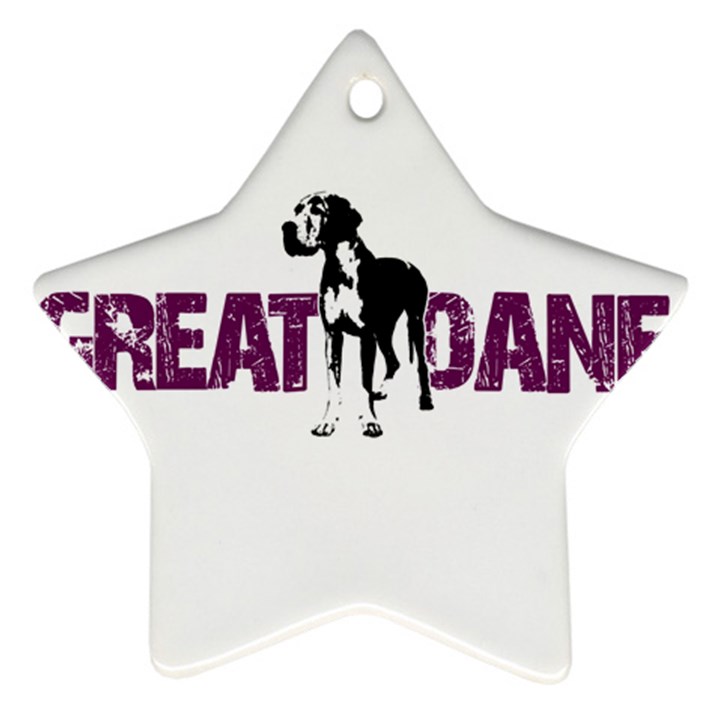 Great Dane Star Ornament (Two Sides)