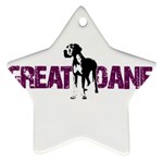 Great Dane Star Ornament (Two Sides) Back