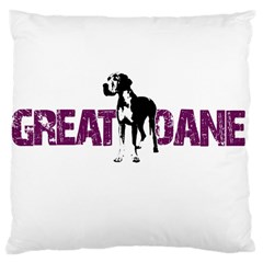 Great Dane Large Cushion Case (two Sides) by Valentinaart
