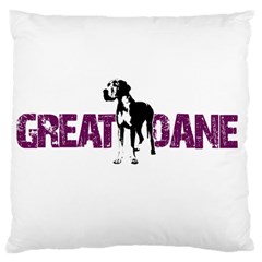 Great Dane Standard Flano Cushion Case (two Sides) by Valentinaart