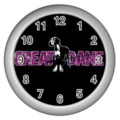 Great Dane Wall Clocks (silver) 