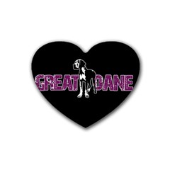 Great Dane Heart Coaster (4 Pack)  by Valentinaart