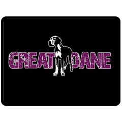 Great Dane Double Sided Fleece Blanket (large)  by Valentinaart