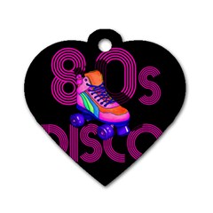 Roller Skater 80s Dog Tag Heart (one Side) by Valentinaart