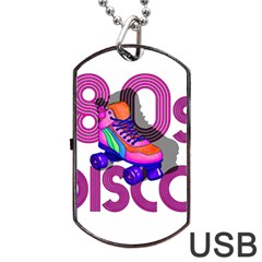 Roller Skater 80s Dog Tag Usb Flash (two Sides) by Valentinaart
