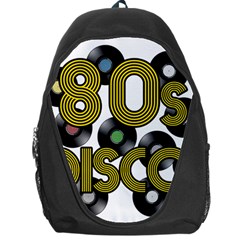  80s Disco Vinyl Records Backpack Bag by Valentinaart