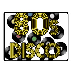  80s Disco Vinyl Records Double Sided Fleece Blanket (small) 
