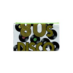  80s Disco Vinyl Records Cosmetic Bag (xs) by Valentinaart