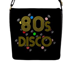  80s Disco Vinyl Records Flap Messenger Bag (l)  by Valentinaart