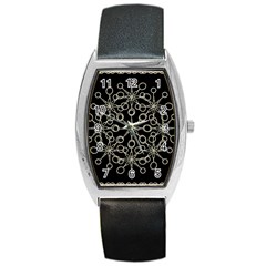 Ornate Chained Atrwork Barrel Style Metal Watch by dflcprints