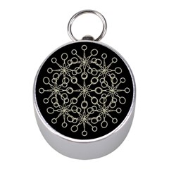 Ornate Chained Atrwork Mini Silver Compasses by dflcprints
