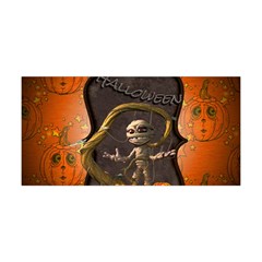 Halloween, Funny Mummy With Pumpkins Yoga Headband by FantasyWorld7