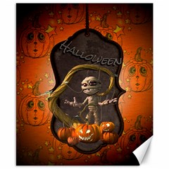 Halloween, Funny Mummy With Pumpkins Canvas 8  X 10  by FantasyWorld7