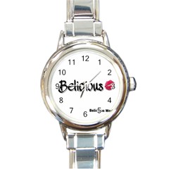 Belicious Logo Round Italian Charm Watch by beliciousworld