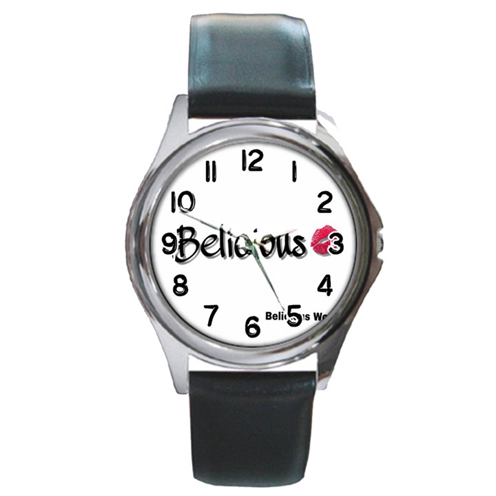 Belicious Logo Round Metal Watch