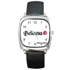 Belicious Logo Square Metal Watch by beliciousworld