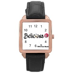 Belicious Logo Rose Gold Leather Watch  by beliciousworld