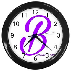 Belicious World  b  Purple Wall Clocks (black)