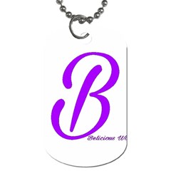 Belicious World  b  Purple Dog Tag (two Sides)