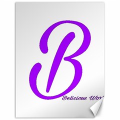 Belicious World  b  Purple Canvas 12  X 16   by beliciousworld
