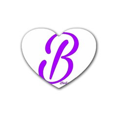 Belicious World  b  Coral Rubber Coaster (heart)  by beliciousworld