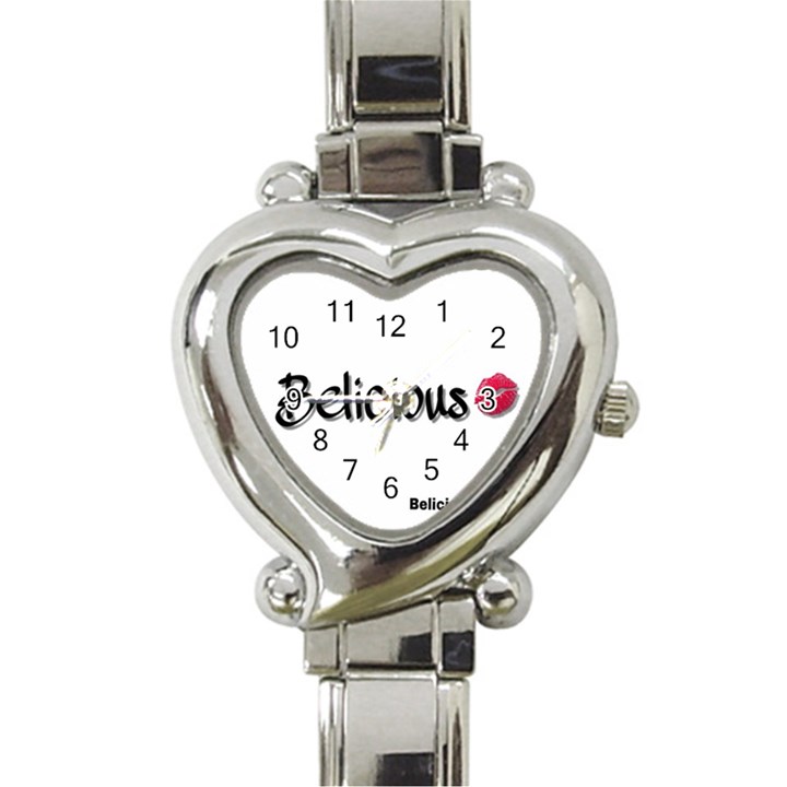 Belicious World Logo Heart Italian Charm Watch