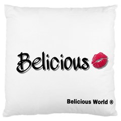 Belicious World Logo Large Flano Cushion Case (one Side)