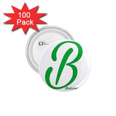 Belicious World  b  In Green 1 75  Buttons (100 Pack)  by beliciousworld