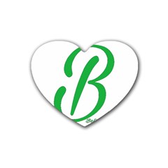 Belicious World  b  In Green Rubber Coaster (heart)  by beliciousworld