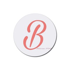 Belicious World  b  In Coral Rubber Round Coaster (4 Pack) 