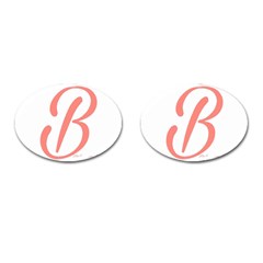 Belicious World  b  In Coral Cufflinks (oval) by beliciousworld