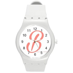 Belicious World  b  In Coral Round Plastic Sport Watch (m)