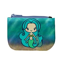 Aquamarine Mermaid Coin Change Purse by Ellador