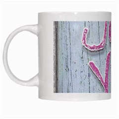 Letters Quotes Grunge Style Design White Mugs by dflcprints