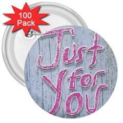 Letters Quotes Grunge Style Design 3  Buttons (100 Pack)  by dflcprints