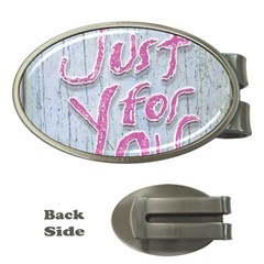 Letters Quotes Grunge Style Design Money Clips (oval)  by dflcprints