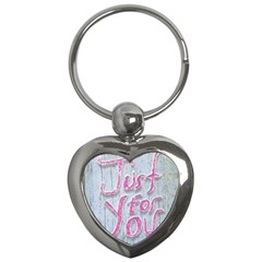 Letters Quotes Grunge Style Design Key Chains (heart)  by dflcprints
