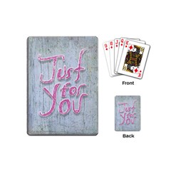 Letters Quotes Grunge Style Design Playing Cards (mini)  by dflcprints