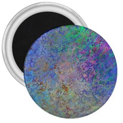Colorful Pattern Blue And Purple Colormix 3  Magnets by paulaoliveiradesign