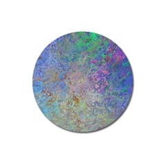 Colorful Pattern Blue And Purple Colormix Magnet 3  (round) by paulaoliveiradesign