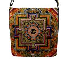 Asian Art Mandala Colorful Tibet Pattern Flap Messenger Bag (l) 
