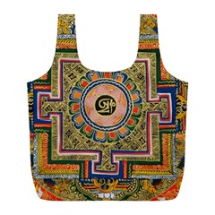 Asian Art Mandala Colorful Tibet Pattern Full Print Recycle Bags (l)  by paulaoliveiradesign