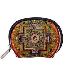 Asian Art Mandala Colorful Tibet Pattern Accessory Pouches (small) 