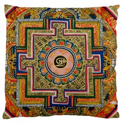 Asian Art Mandala Colorful Tibet Pattern Large Flano Cushion Case (two Sides)