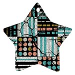 Distressed Pattern Star Ornament (Two Sides) Back