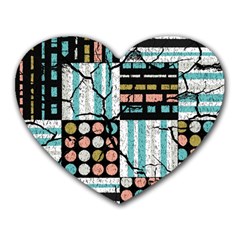 Distressed Pattern Heart Mousepads by linceazul