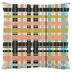 Plaid Pattern Large Flano Cushion Case (two Sides) by linceazul