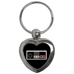 Video Game Controller 80s Key Chains (heart)  by Valentinaart