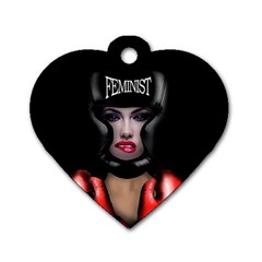 Feminist Dog Tag Heart (one Side) by Valentinaart