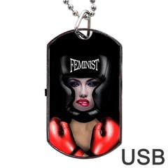 Feminist Dog Tag Usb Flash (two Sides) by Valentinaart